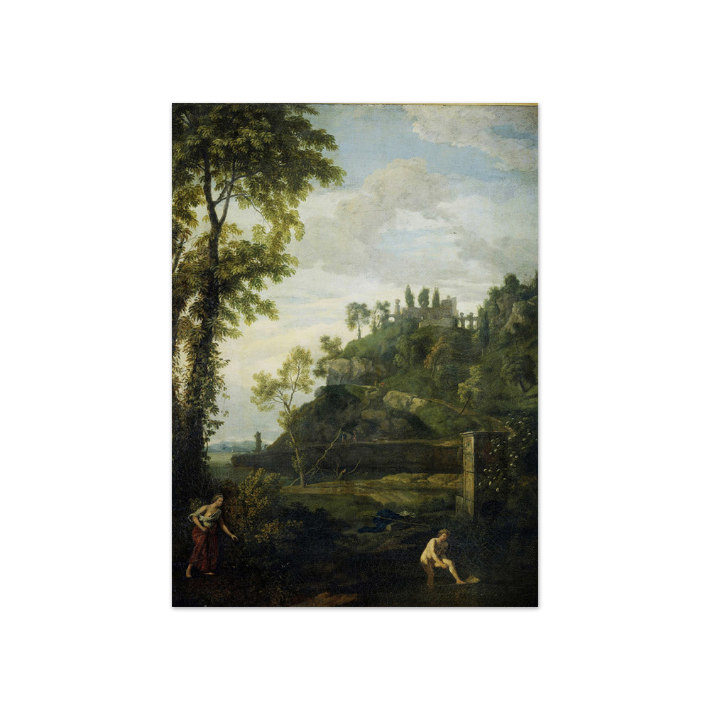 Arcadian Landscape with Salmacis and Hermaphroditus by Johannes Glauber - Compact / Full Bleed / No Frame