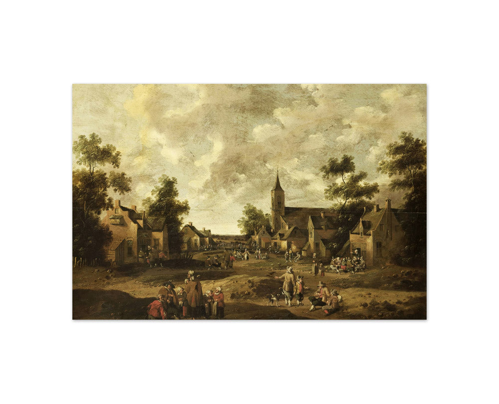 Village Street by Cornelis Droochsloot - Compact / Full Bleed / No Frame