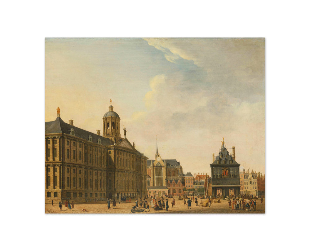 View of the Dam in Amsterdam by Jan Ekels - Compact / Full Bleed / No Frame