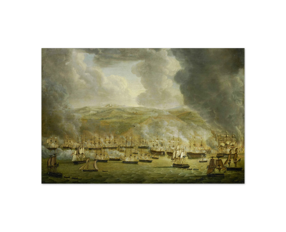 The Attack of the Combined Anglo-Dutch Squadron on Algiers, 1816 by Gerardus Laurentius Keultjes - Compact / Full Bleed / No Frame