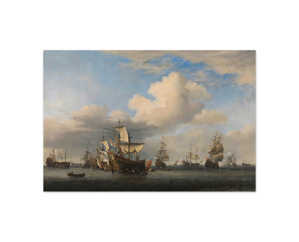 Captured English Ships after the Four Days’ Battle by Willem van de Velde the Younger - Compact / Full Bleed / No Frame