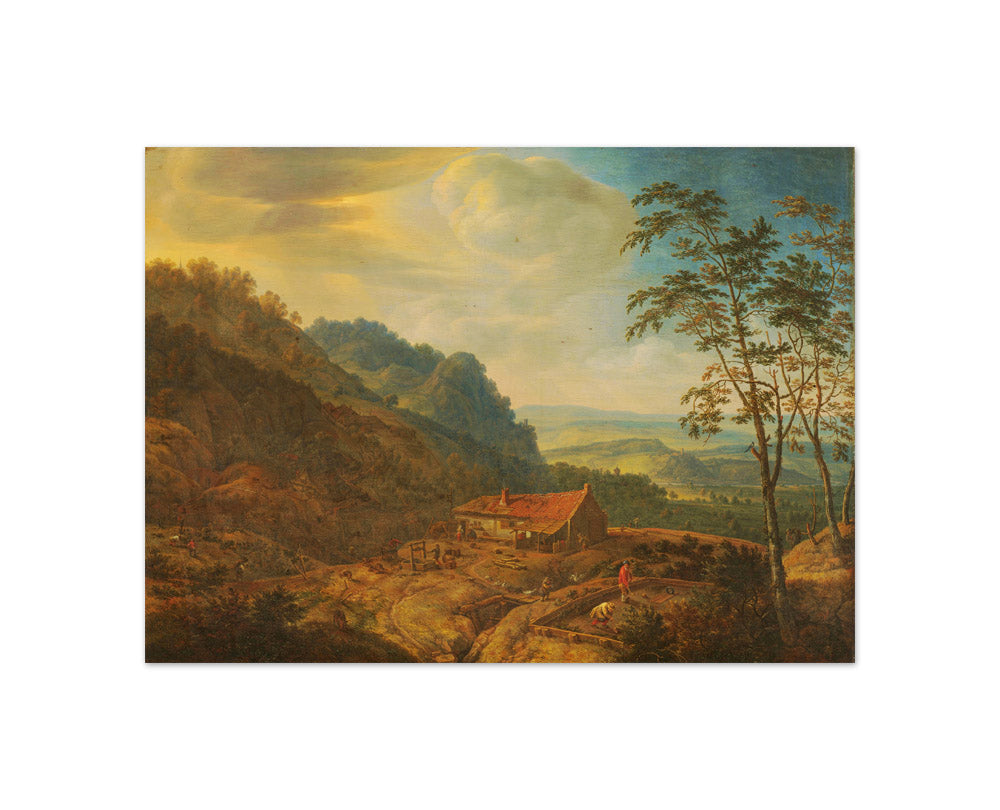 Mountainous Landscape with Farm by Herman Saftleven - Compact / Full Bleed / No Frame