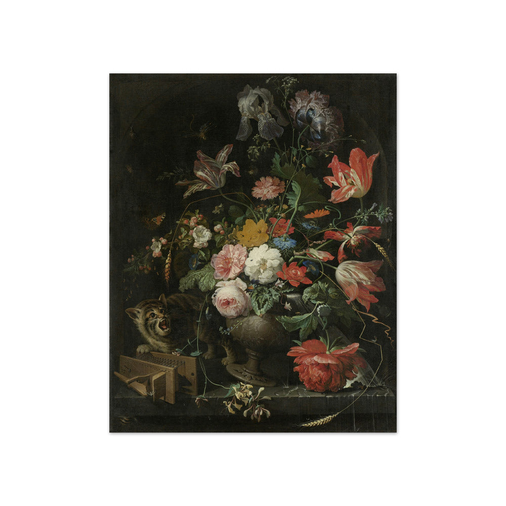 The Overturned Bouquet by Abraham Mignon - Compact / Full Bleed / No Frame