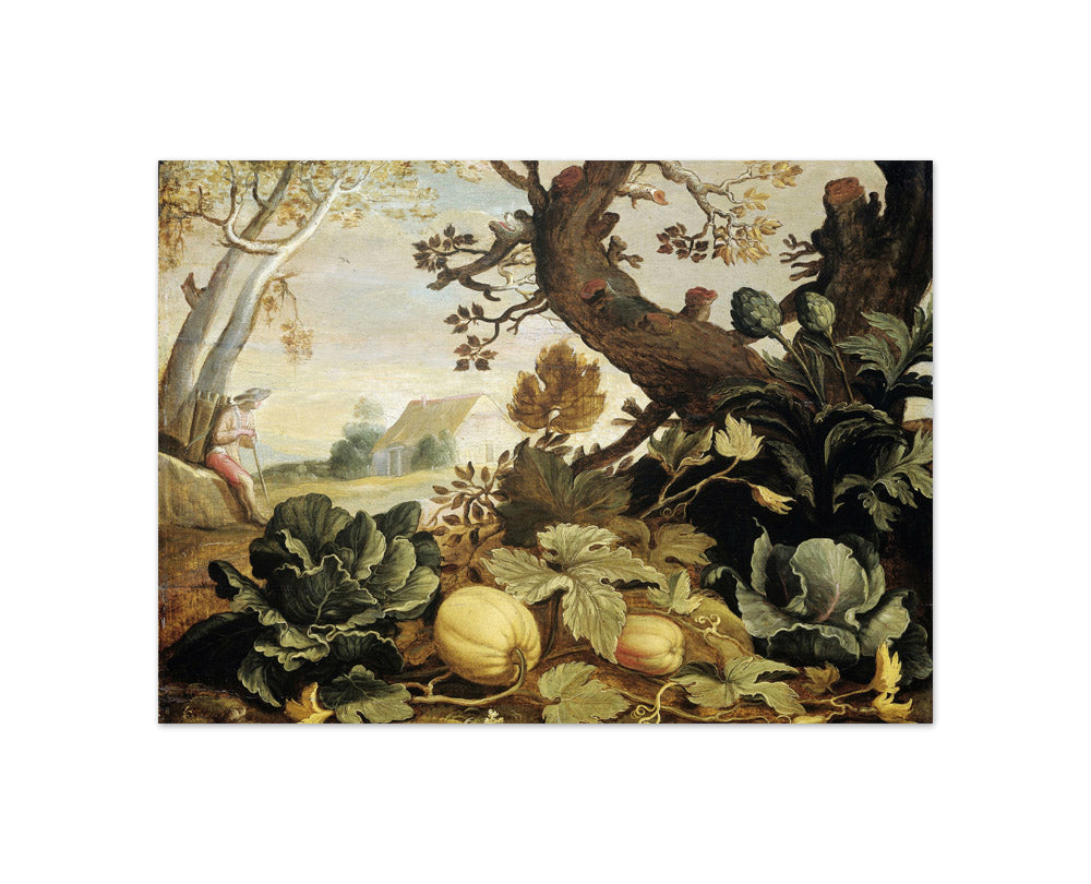 Landscape with Fruits and Vegetables in the foreground by Abraham Bloemaert - Compact / Full Bleed / No Frame