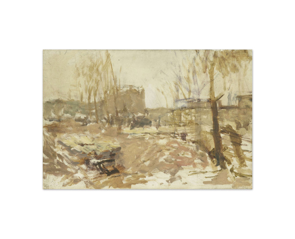 Construction site on De Clercqstraat by George Hendrik Breitner - Compact / Full Bleed / No Frame