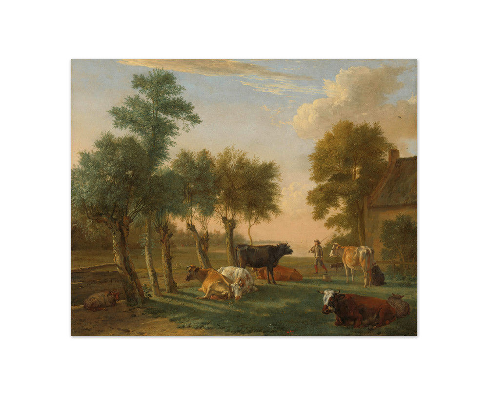 Cows in a Meadow near a Farm by Paulus Potter - Compact / Full Bleed / No Frame