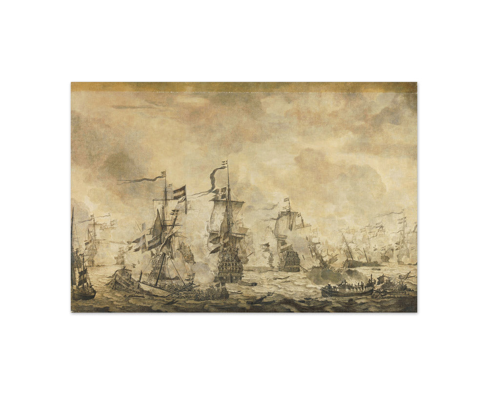 Battle between the Dutch and Swedish Fleets, in the Sound, 8 November 1658 by Willem van de Velde - Compact / Full Bleed / No Frame