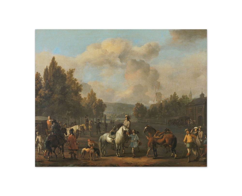 The Riding School by Johannes Lingelbach - Compact / Full Bleed / No Frame