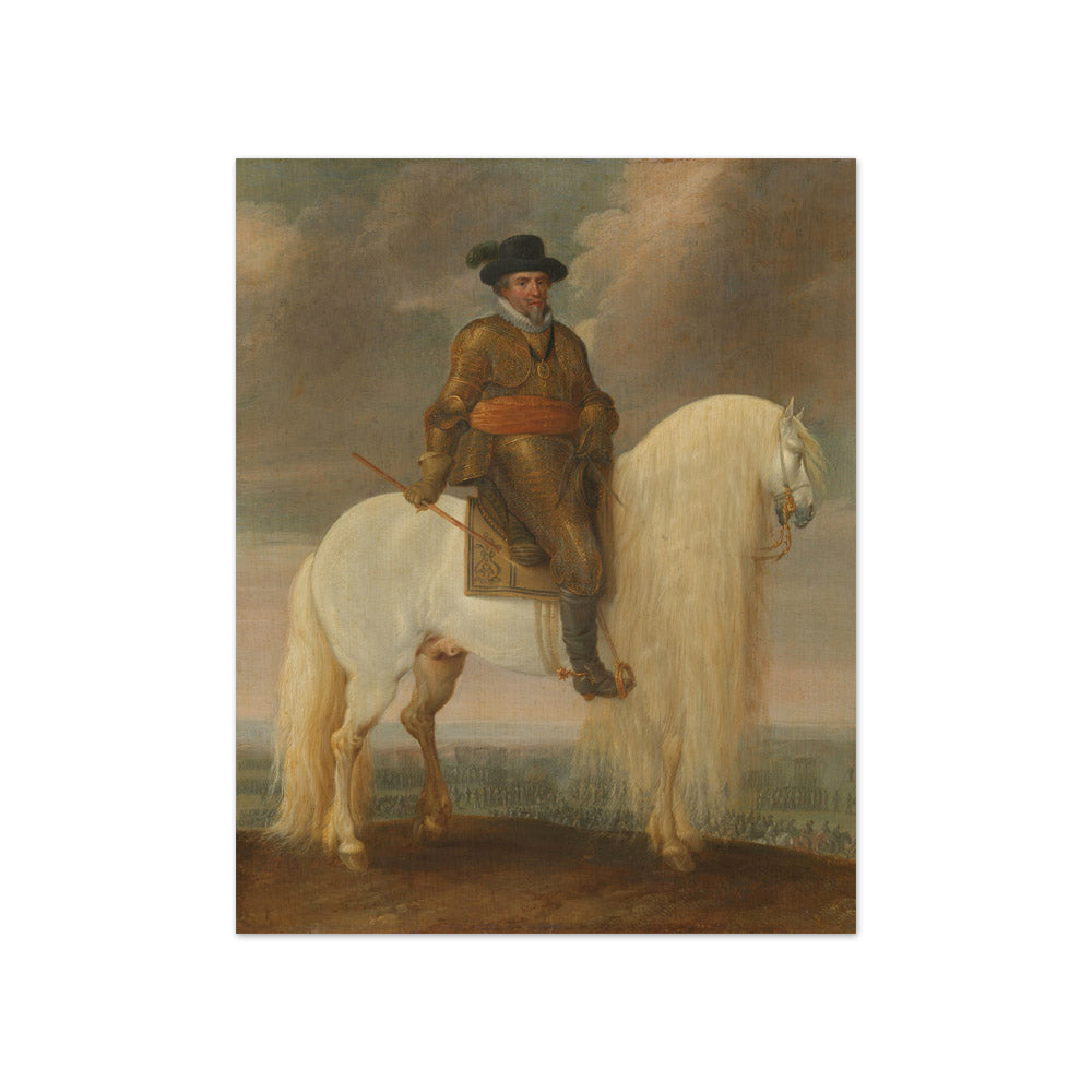 Prince Maurits Astride the White Warhorse Presented to him after his Victory at Nieuwpoort by Pauwels van Hillegaert - Compact / Full Bleed / No Frame