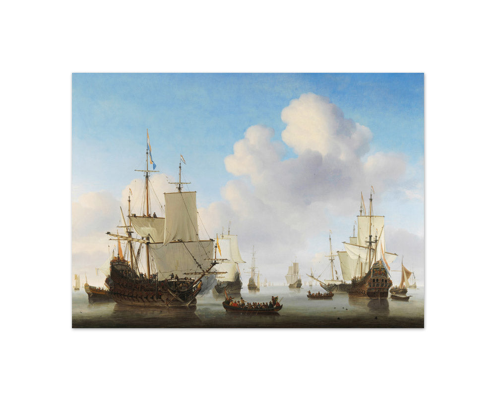 Dutch Ships in a Calm Sea by Willem van de Velde II - Compact / Full Bleed / No Frame