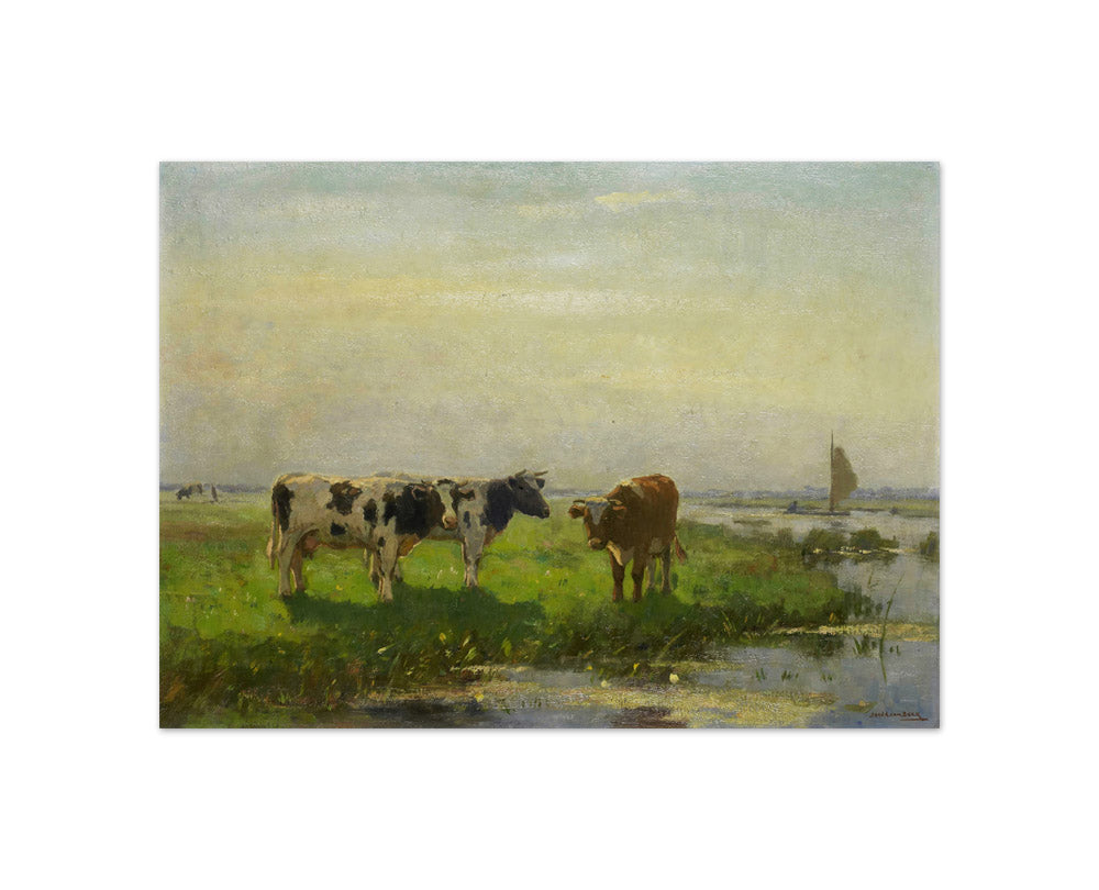 Cows in the Meadow by Bernardus Antonie van Beek - Compact / Full Bleed / No Frame