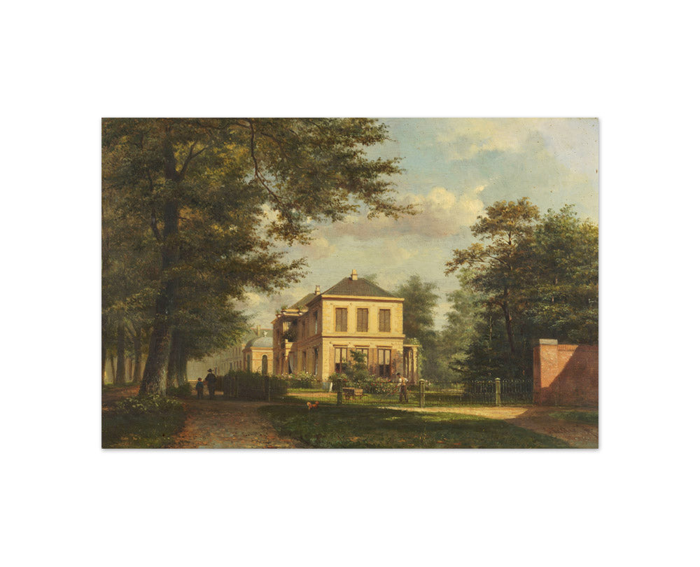 The title translated into English is "The outside Carefree at Kleine Houtweg in Haarlem" by Everhardus Koster - Compact / Full Bleed / No Frame