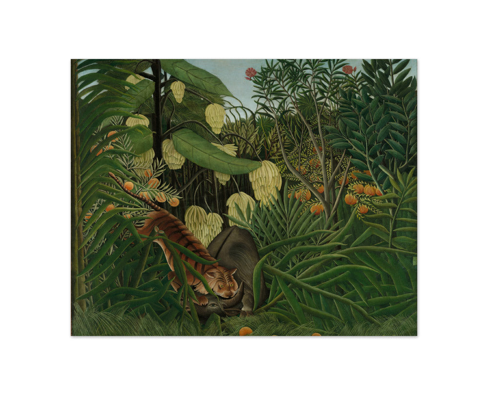 Fight between a Tiger and a Buffalo by Henri Rousseau - Compact / Full Bleed / No Frame