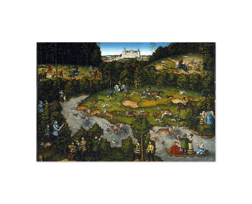 Hunting near Hartenfels Castle by Lucas Cranach - Compact / Full Bleed / No Frame