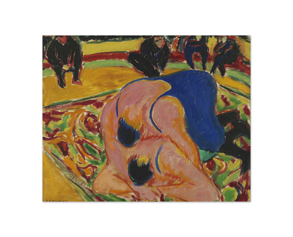 Wrestlers in a Circus by Ernst Ludwig Kirchner - Compact / Full Bleed / No Frame