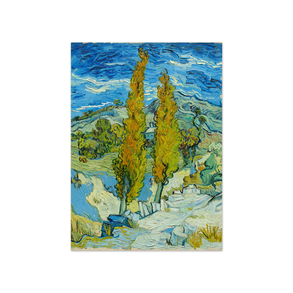 Two Poplars in the Alpilles near Saint-Rémy by Vincent van Gogh - Compact / Full Bleed / No Frame