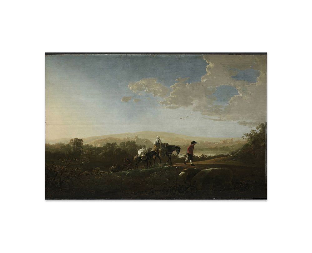 Travelers in Hilly Countryside by Aelbert Cuyp - Compact / Full Bleed / No Frame