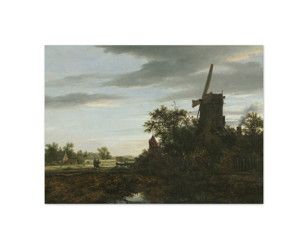 Landscape with a Windmill
 by Jacob van Ruisdael - Compact / Full Bleed / No Frame