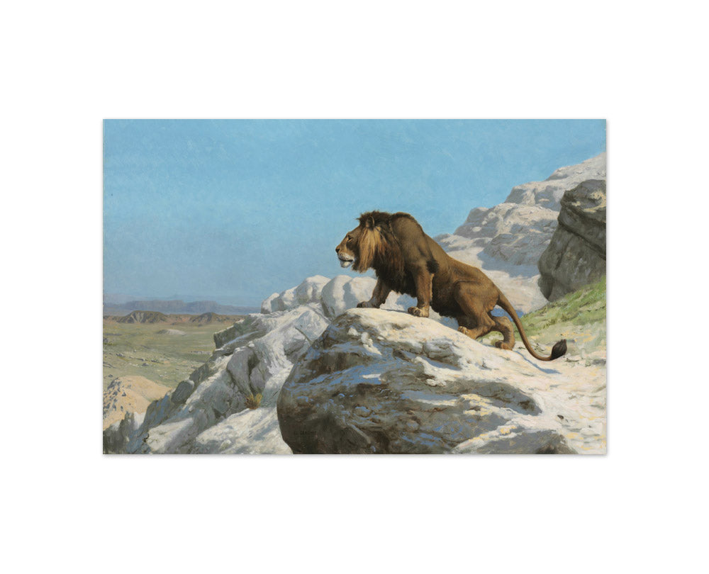 Lion on the Watch by Jean-Léon Gérôme - Compact / Full Bleed / No Frame