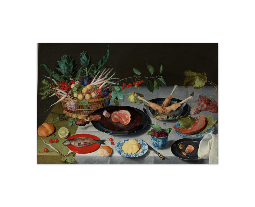 Still Life with Meat, Fish, Vegetables, and Fruit by Jacob van Hulsdonck - Compact / Full Bleed / No Frame