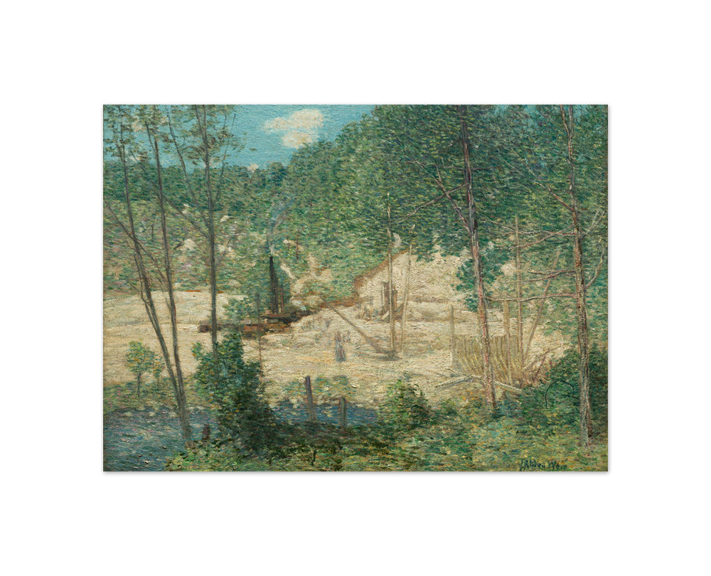 The Building of the Dam by Julian Alden Weir - Compact / Full Bleed / No Frame