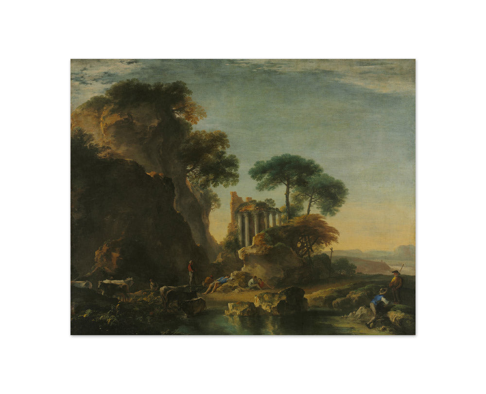 Ruins in a Rocky Landscape by Salvator Rosa - Compact / Full Bleed / No Frame