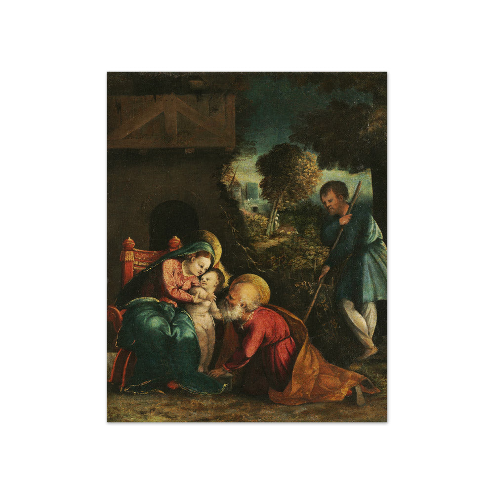 Holy Family with a Shepherd by Battista Dossi - Compact / Full Bleed / No Frame