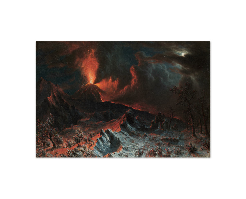 Mount Vesuvius at Midnight by Albert Bierstadt - Compact / Full Bleed / No Frame