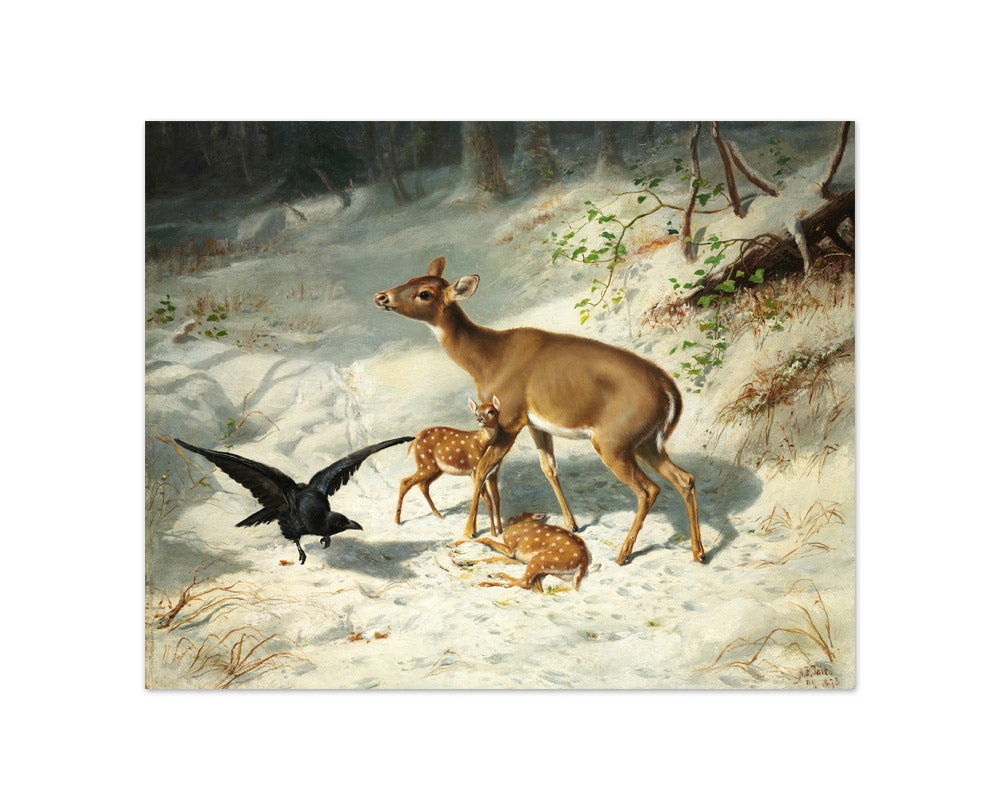 Maternal Solicitude by Arthur Fitzwilliam Tait - Compact / Full Bleed / No Frame