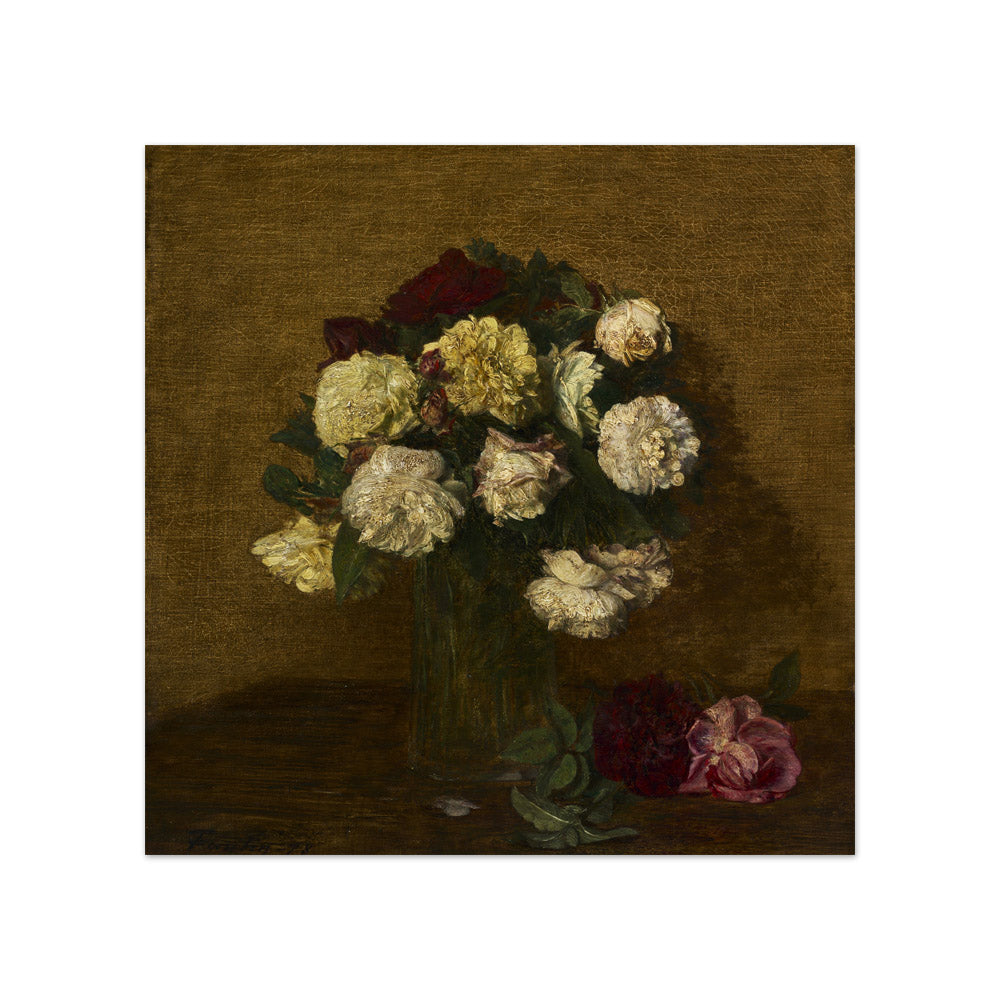 Roses in a Vase by Henri Fantin-Latour - Compact / Full Bleed / No Frame