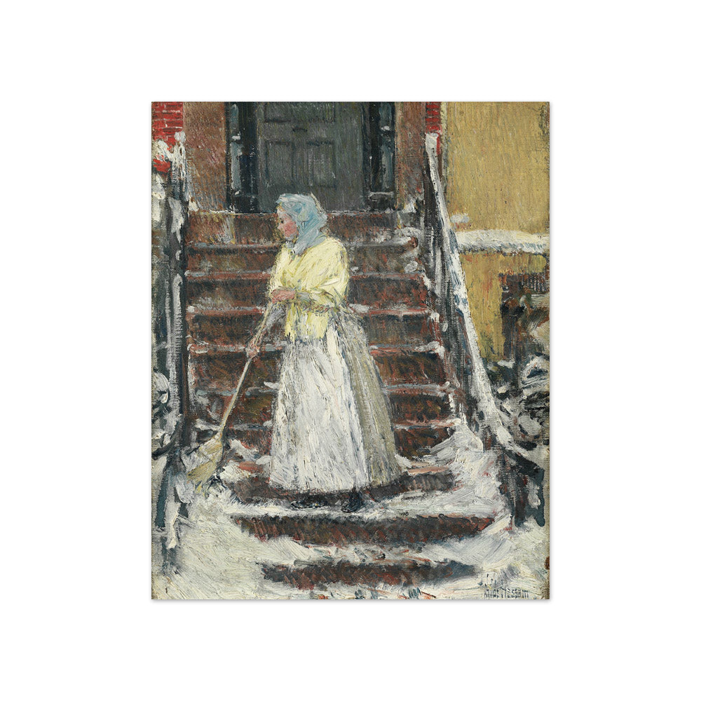 Sweeping Snow by Childe Hassam - Compact / Full Bleed / No Frame