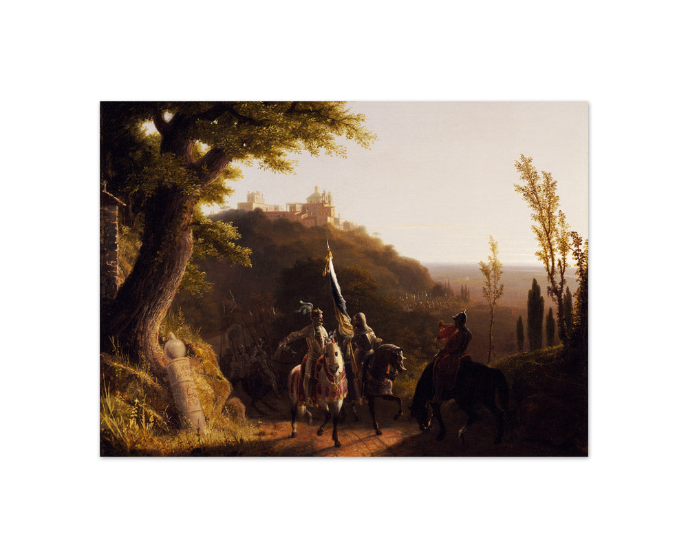The Duke of Bourbon's Halt at La Riccia, on His March to the Assau Rome, May 3d, 1527 by Robert Walter Weir - Compact / Full Bleed / No Frame