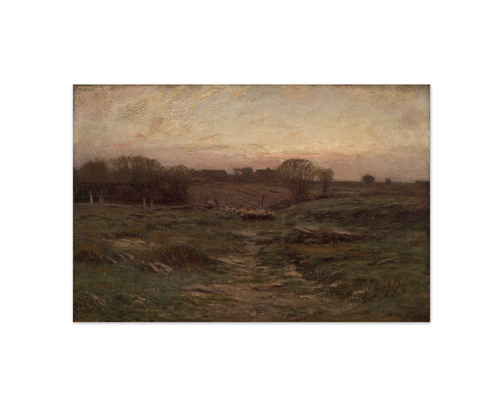 Landscape (Sheep in the Valley) by Dwight William Tryon - Compact / Full Bleed / No Frame