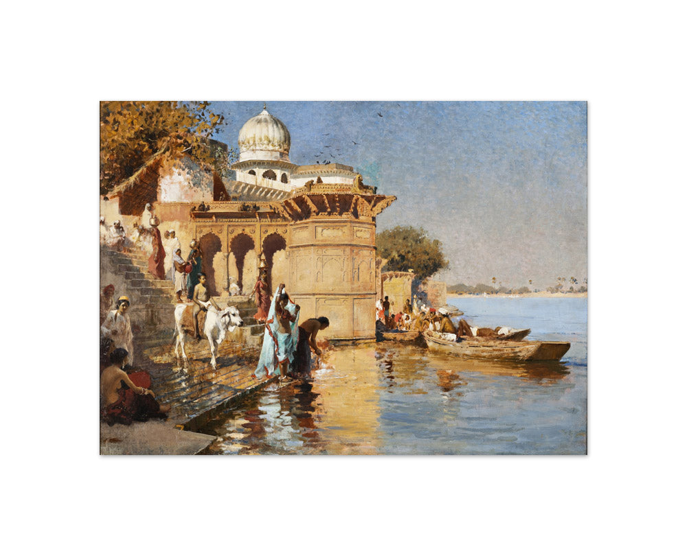 Along the Ghats, Mathura by Edwin Lord Weeks - Compact / Full Bleed / No Frame