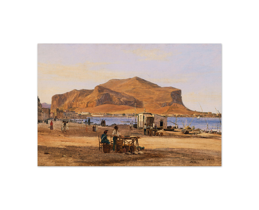 Palermo Harbor with a View of Monte Pellegrino by Martinus Rørbye - Compact / Full Bleed / No Frame