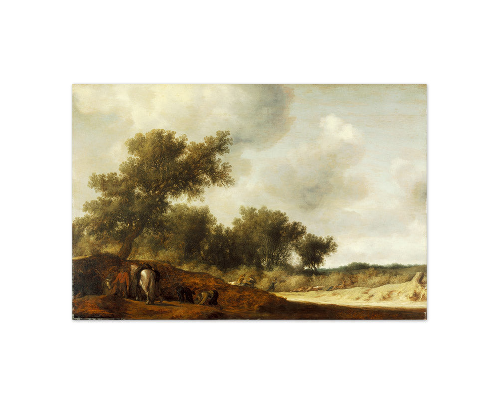 Landscape with Deer Hunters by Salomon Jacobsz van Ruysdael - Compact / Full Bleed / No Frame