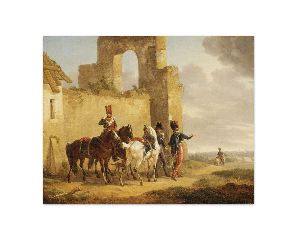 Military Scene by Bernard Edouard Swebach - Compact / Full Bleed / No Frame