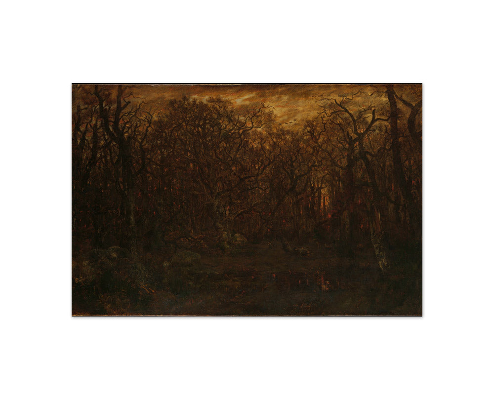 The Forest in Winter at Sunset by Théodore Rousseau - Compact / Full Bleed / No Frame