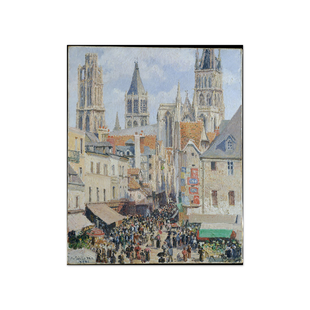 Grocery Street, Rouen (Effect of Sunlight) by Camille Pissarro - Compact / Full Bleed / No Frame