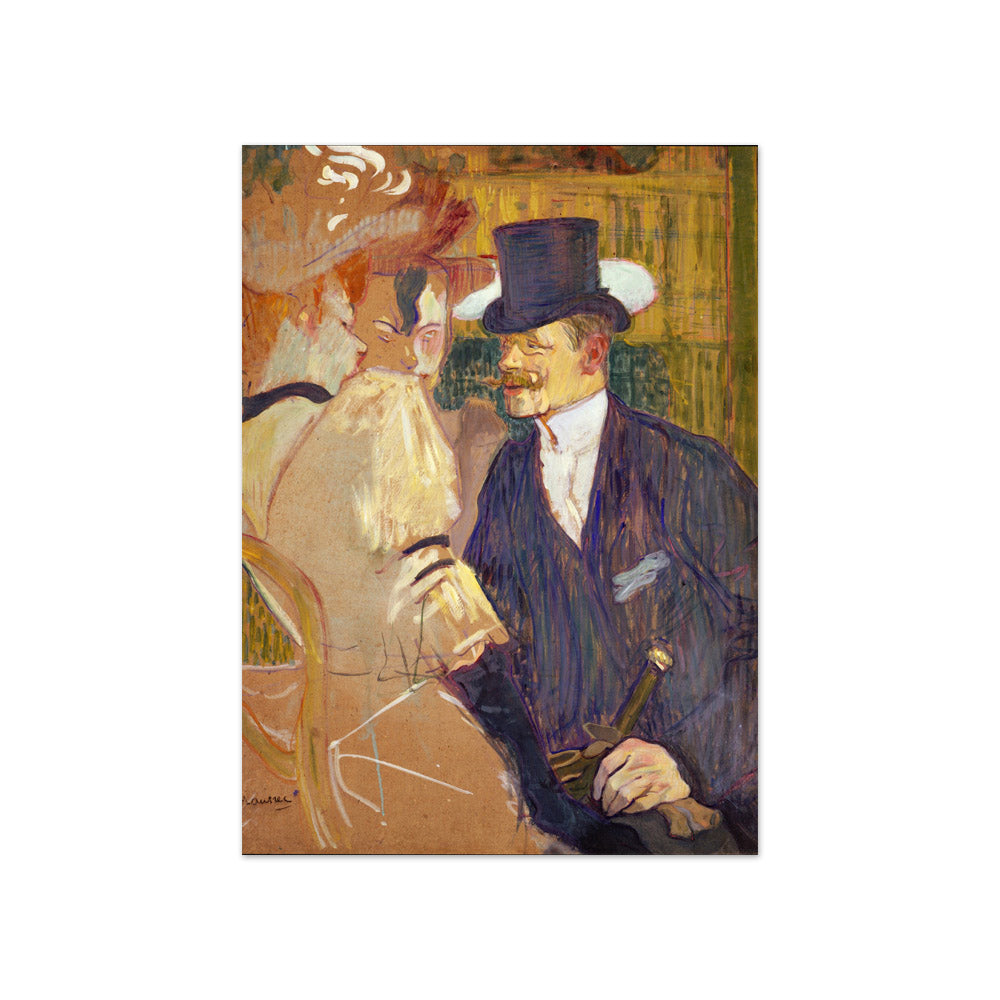 The Englishman (William Tom Warrener, 1861–1934) at the Moulin Rouge by Henri de Toulouse-Lautrec - Compact / Full Bleed / No Frame