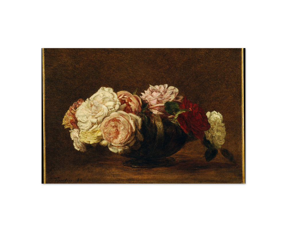 Roses in a Bowl by Henri Fantin-Latour - Compact / Full Bleed / No Frame