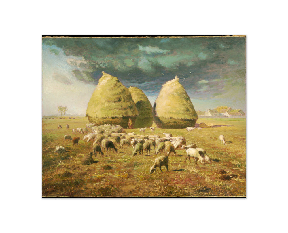 Haystacks: Autumn by Jean-François Millet - Compact / Full Bleed / No Frame