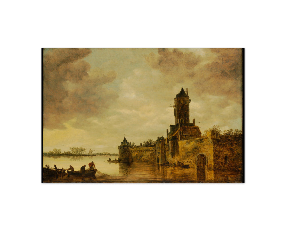 Castle by a River by Jan van Goyen - Compact / Full Bleed / No Frame