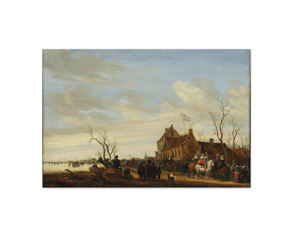 Drawing the Eel by Salomon van Ruysdael - Compact / Full Bleed / No Frame