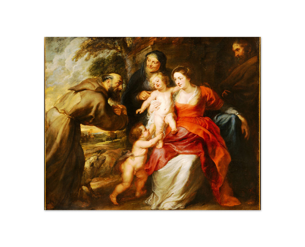 The Holy Family with Saints Francis and Anne and the Infant Saint John the Baptist by Peter Paul Rubens - Compact / Full Bleed / No Frame