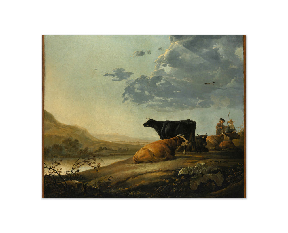 Young Herdsmen with Cows by Aelbert Cuyp - Compact / Full Bleed / No Frame