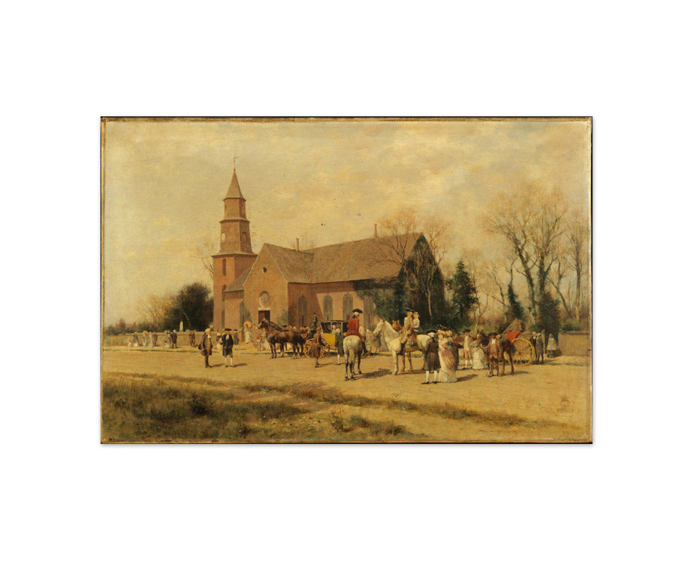 Old Bruton Church, Williamsburg, Virginia, in the Time of Lord Dunmore by Alfred Wordsworth Thompson - Compact / Full Bleed / No Frame