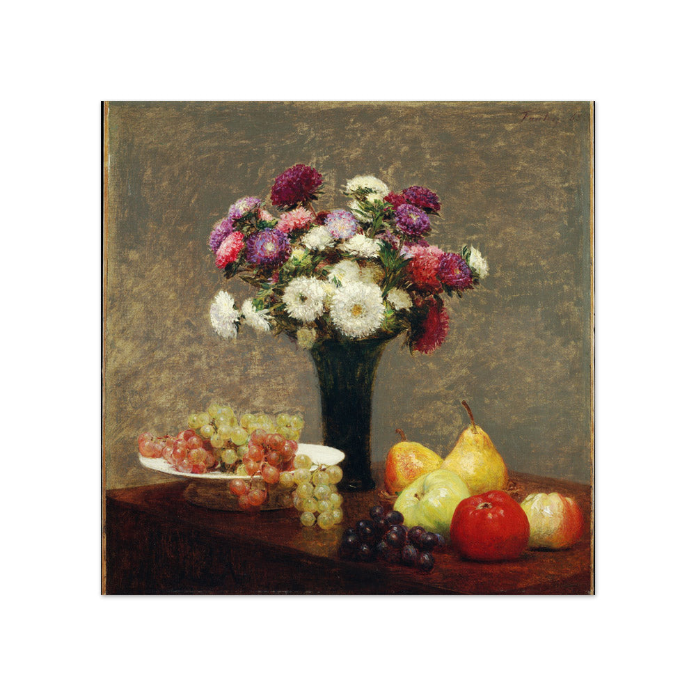 Asters and Fruit on a Table by Henri Fantin-Latour - Compact / Full Bleed / No Frame