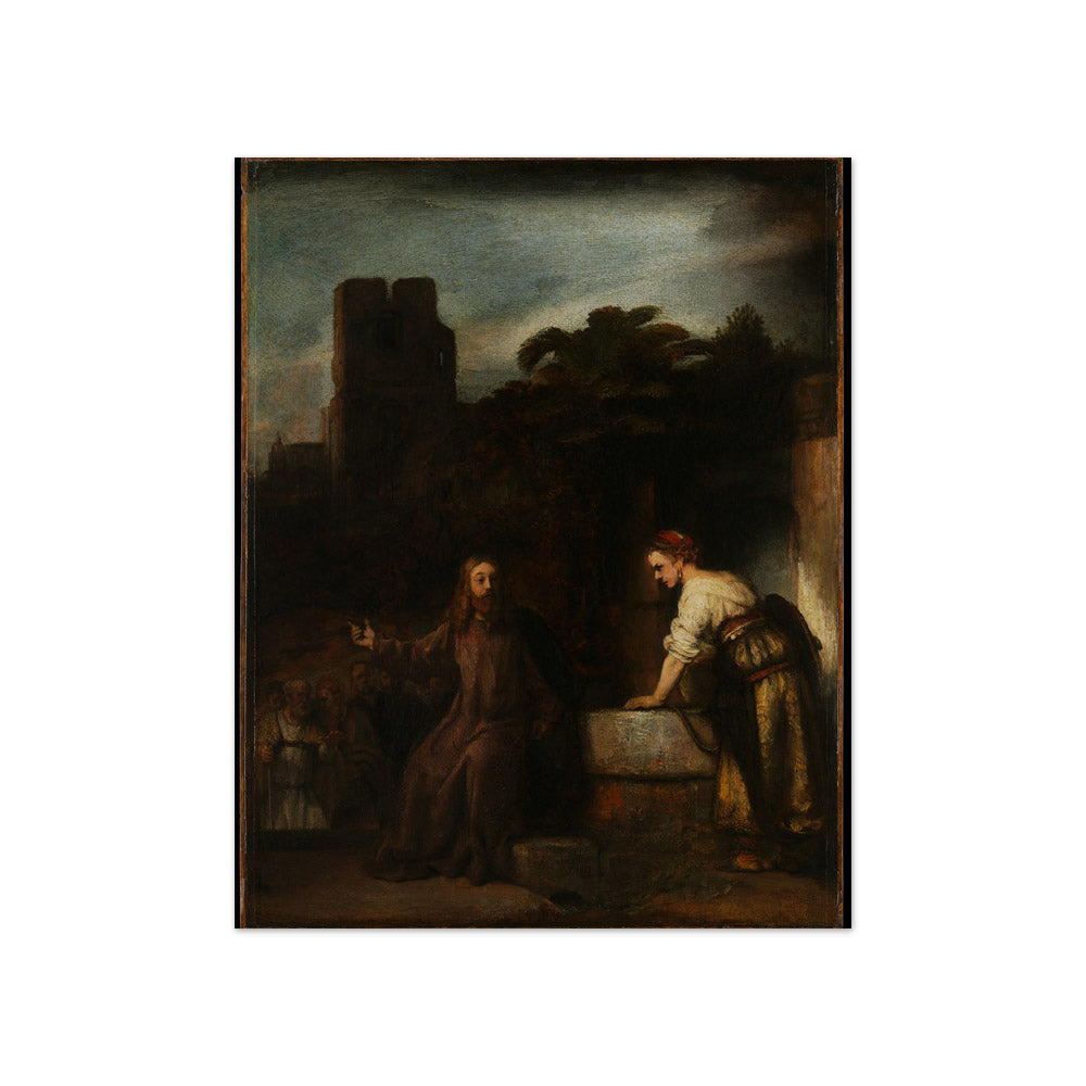 Christ and the Woman of Samaria by Rembrandt van Rijn - Compact / Full Bleed / No Frame