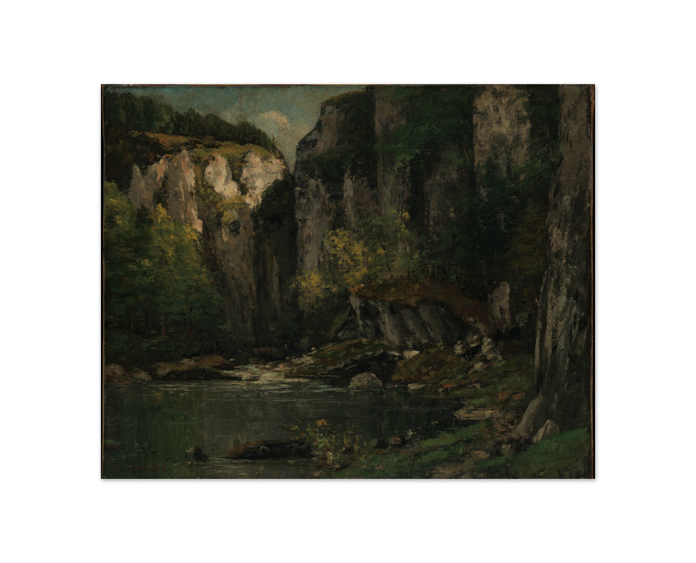 River and Rocks by Gustave Courbet - Compact / Full Bleed / No Frame